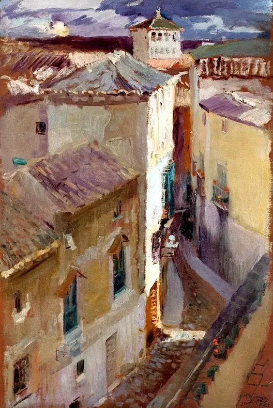 En gade i Toledo (Una Calle de Toledo) - Joaquín Sorolla