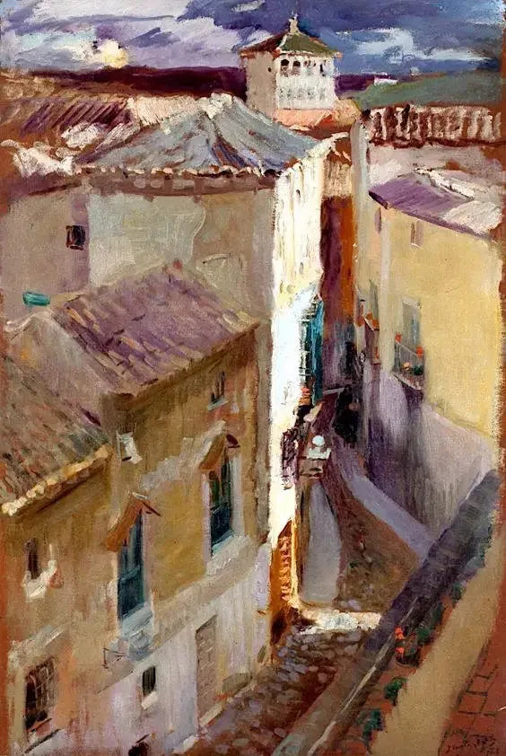 En gade i Toledo (Una Calle de Toledo) - Joaquín Sorolla