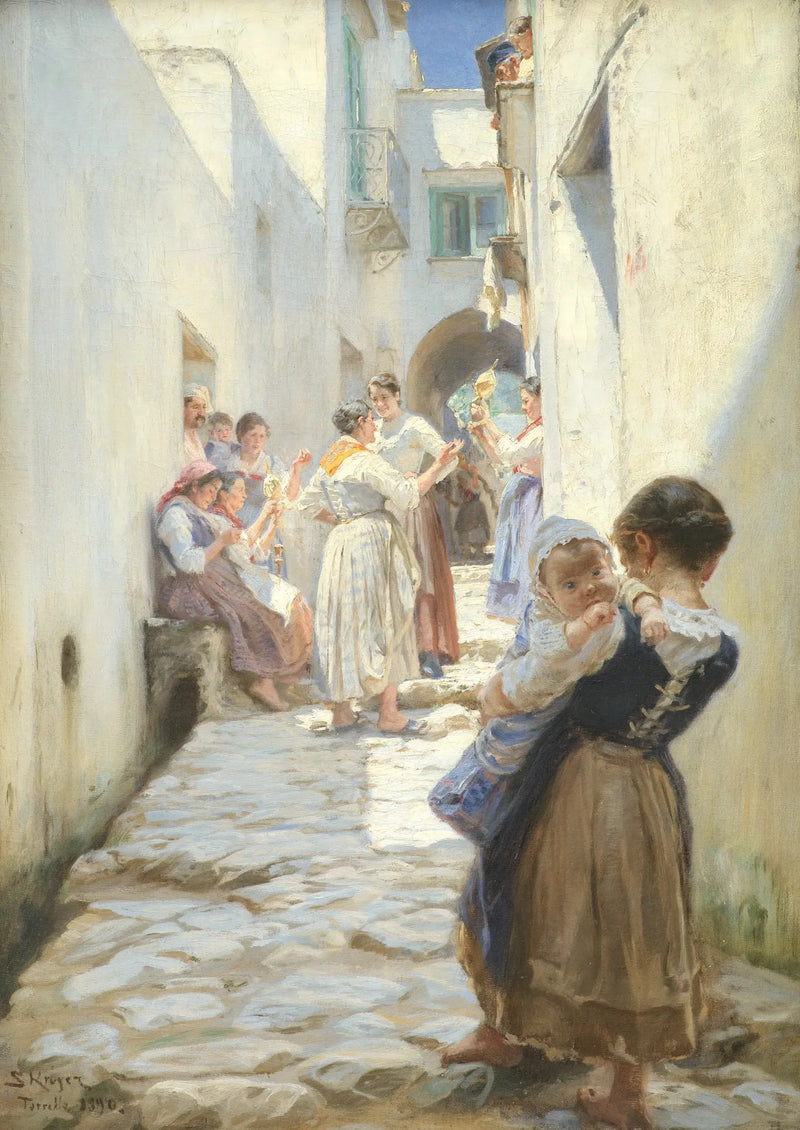 En gade i Torello, Italien - Peder Severin Krøyer