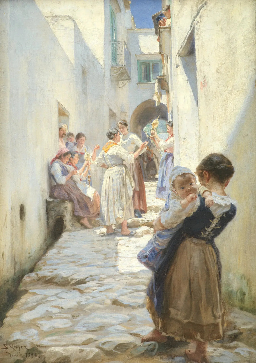 En gade i Torello, Italien - Peder Severin Krøyer