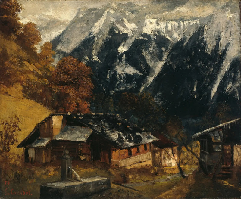 En alpinsk scene - Gustave Courbet