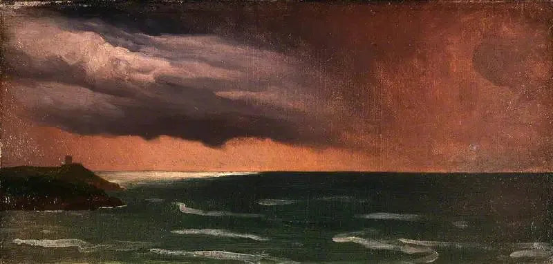 En kystscene, Irland: stormeffekt - Frederic Leighton