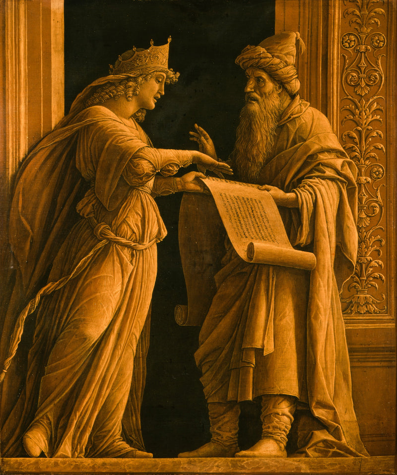 En sibylla og en profet - Andrea Mantegna