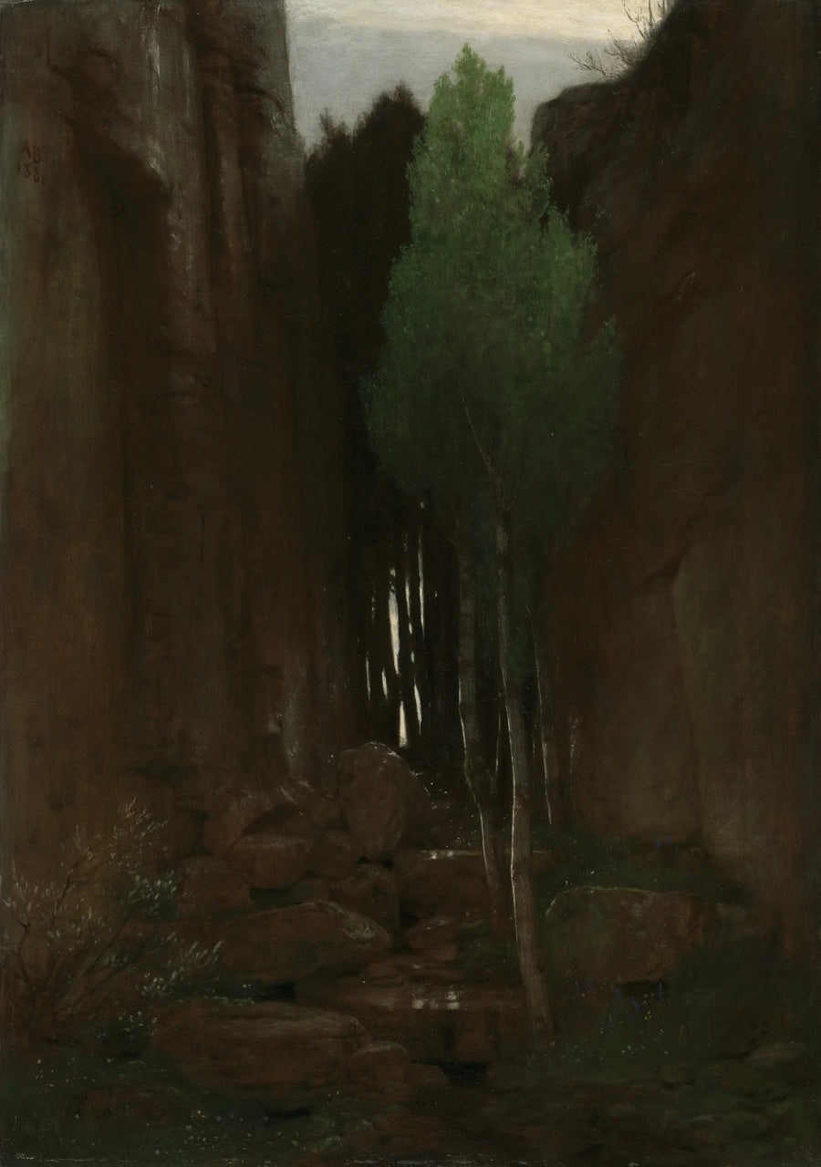 En kilde i en smal kløft - Arnold Böcklin
