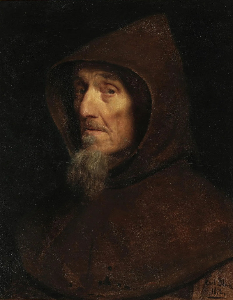 En munkehoved. - Carl Heinrich Bloch