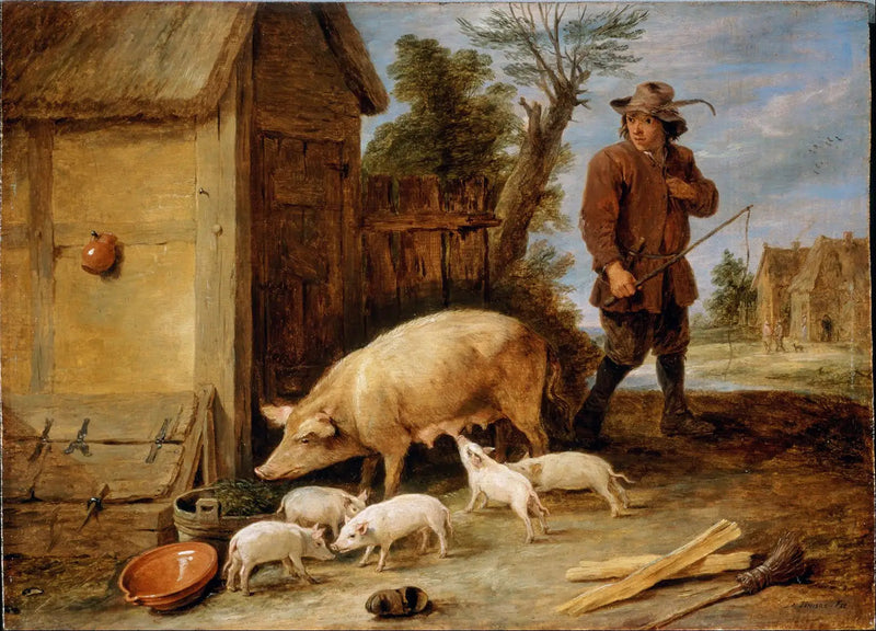 En so og dens kuld - David Teniers den Yngre