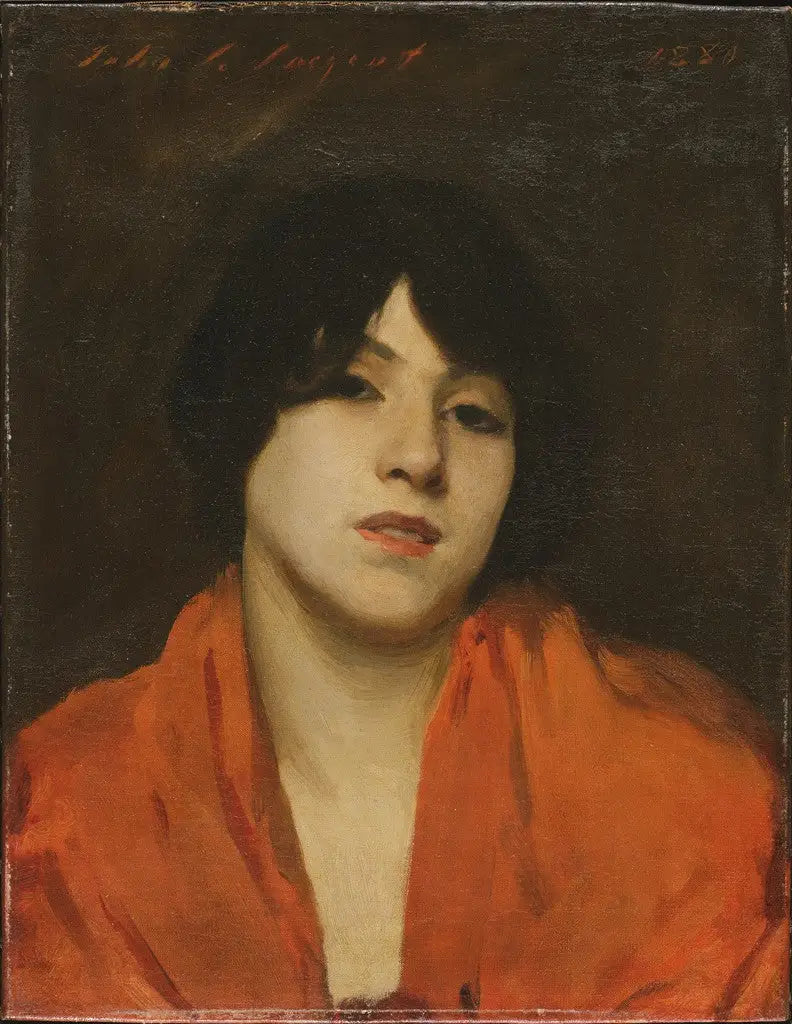 Une Vénitienne au châle écarlate (« Gigia Viani ») - John Singer Sargent image 1 tableau peint à l’huile sur toile