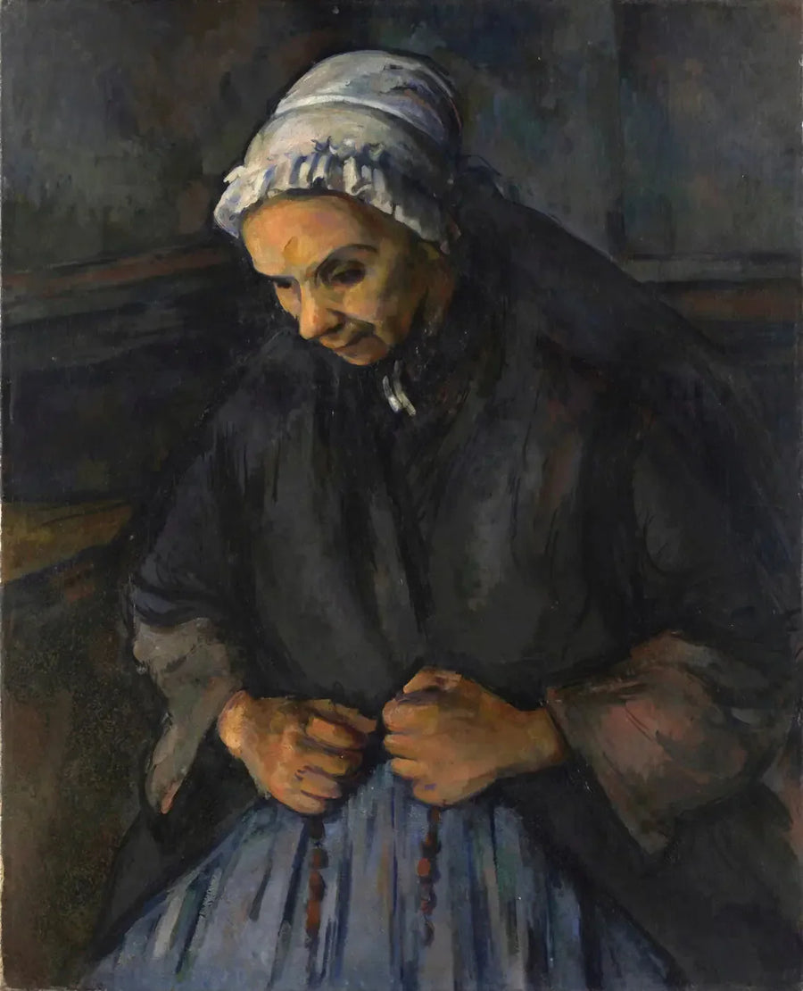 En gammel kvinde med en rosenkrans - Paul Cézanne
