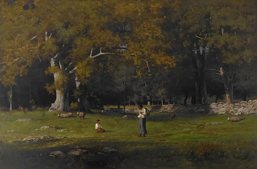 En gammel vej - George Inness