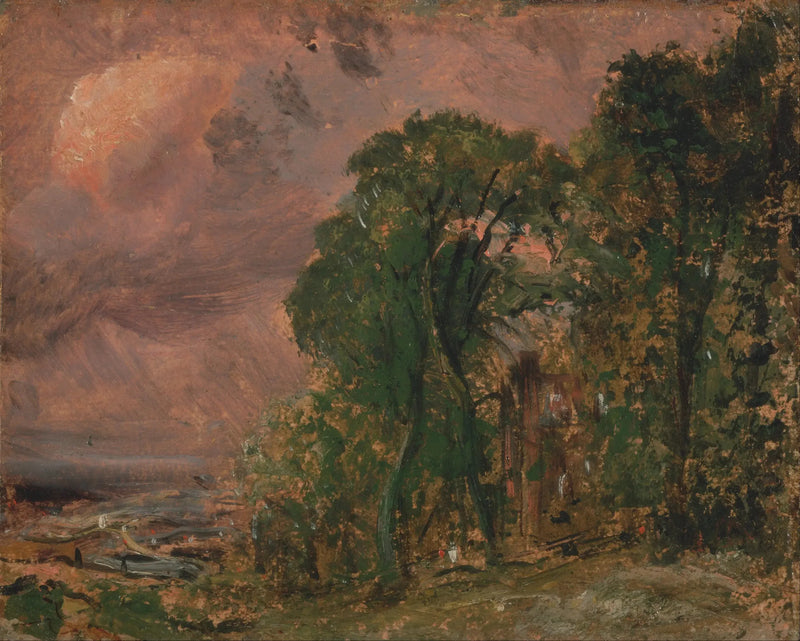 Et udsigt over Hampstead i stormvejr - John Constable