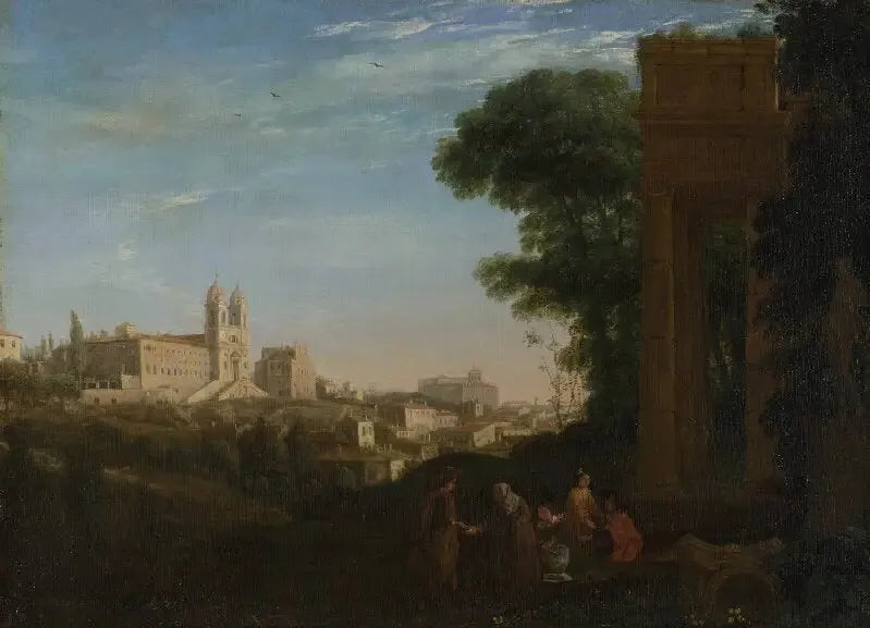 En udsigt over Rom - Claude Lorrain