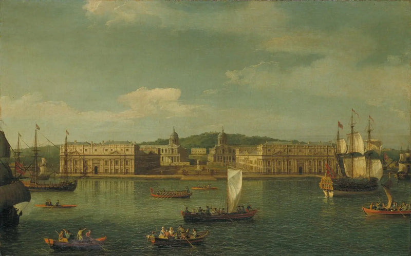 Et udsigt over Greenwich fra floden - Canaletto