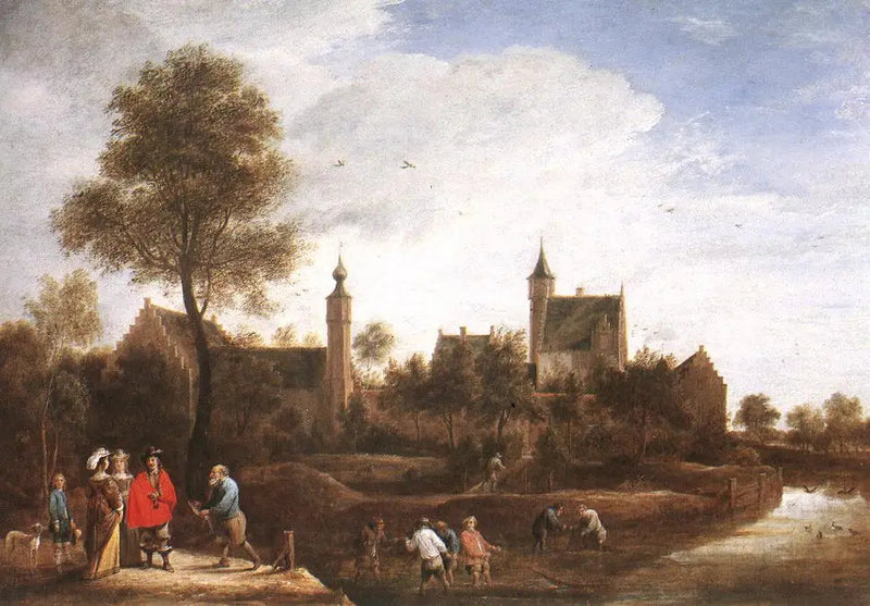 Et udsigt over Het Sterckshof nær Antwerpen - David Teniers den Yngre