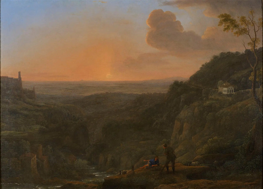 En udsigt over landskabet fra Tivoli - Claude Lorrain