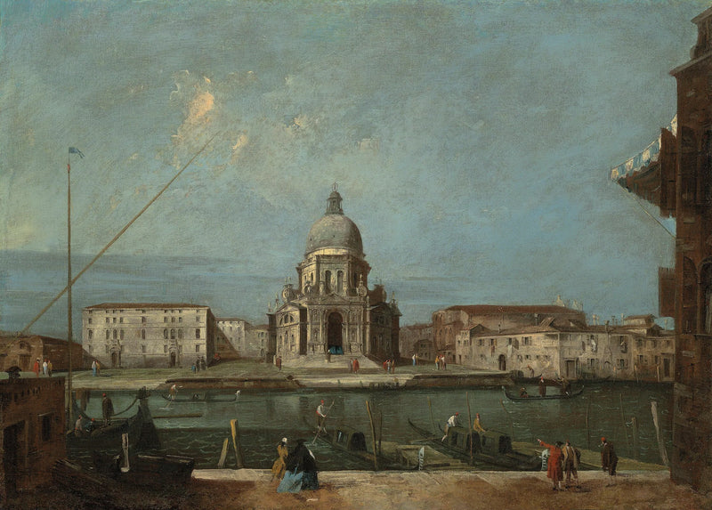 Et udsyn over Grand Canal, Venedig, med Santa Maria della Salute kirken - Francesco Guardi