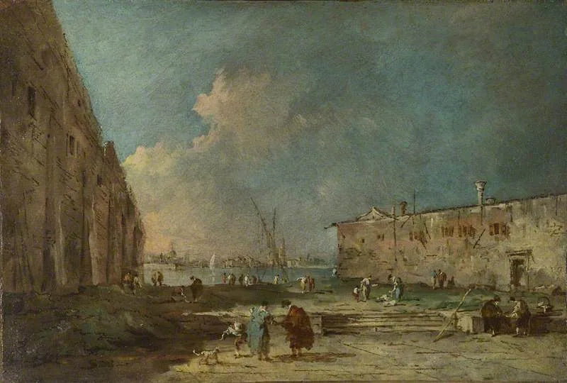 Et udsigt nær Venedig (?) - Francesco Guardi