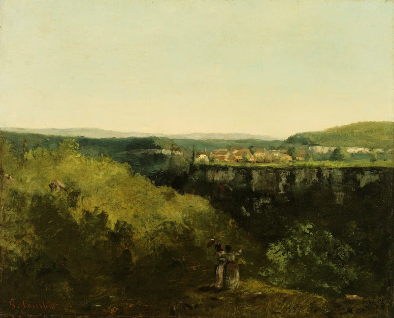 Et udsigt over floden - Gustave Courbet