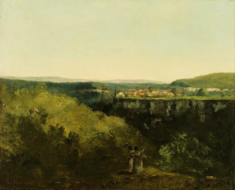 Et udsigt over floden - Gustave Courbet