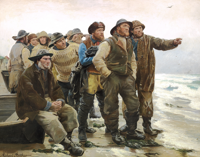 Vil han afrunde pointen? - Michael Peter Ancher