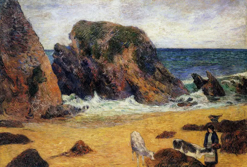 Køer ved havet - Paul Gauguin