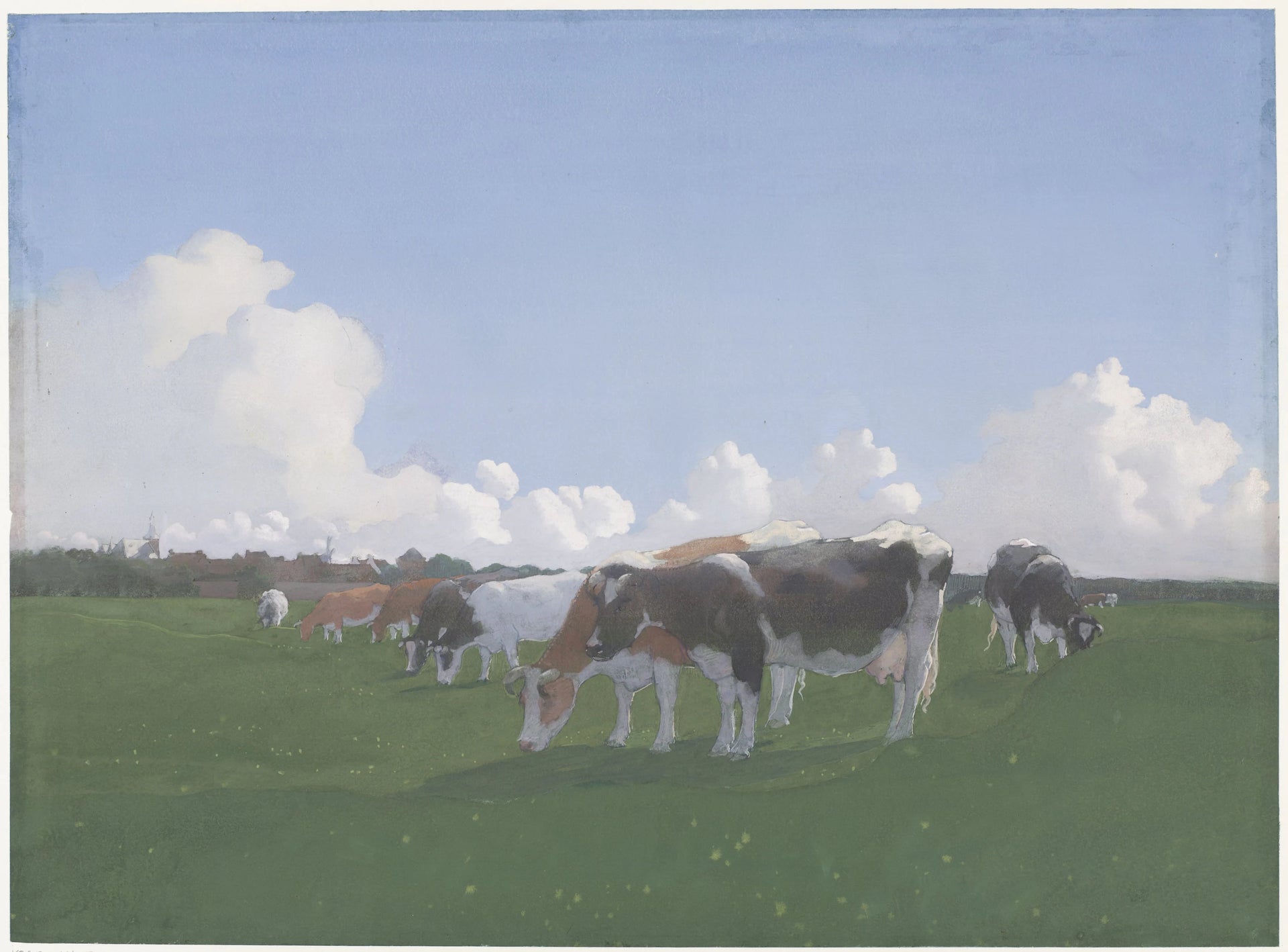 Vaches au pâturage dans un pré - Jan Voerman