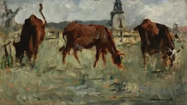 Køer på græs - Édouard Manet