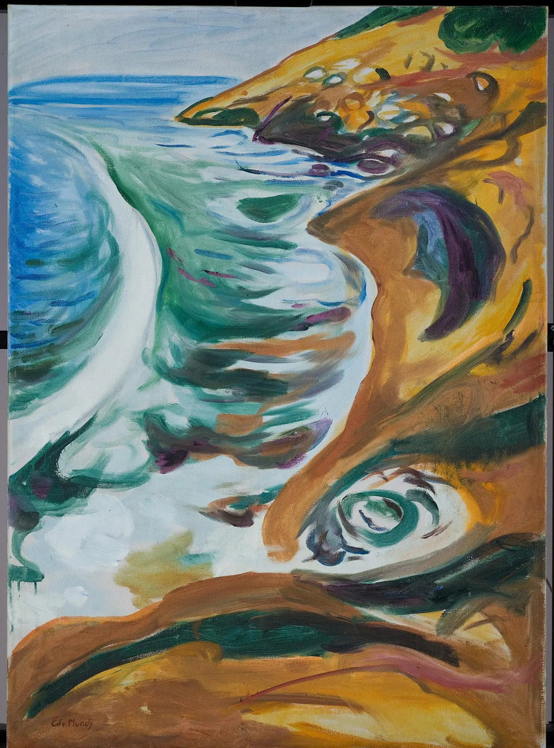 Bølger, der bryder mod klipperne - Edvard Munch