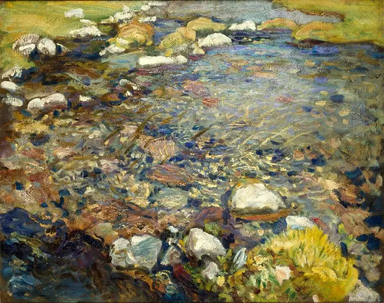 Val d'Aoste: en bæk på klipperne - John Singer Sargent