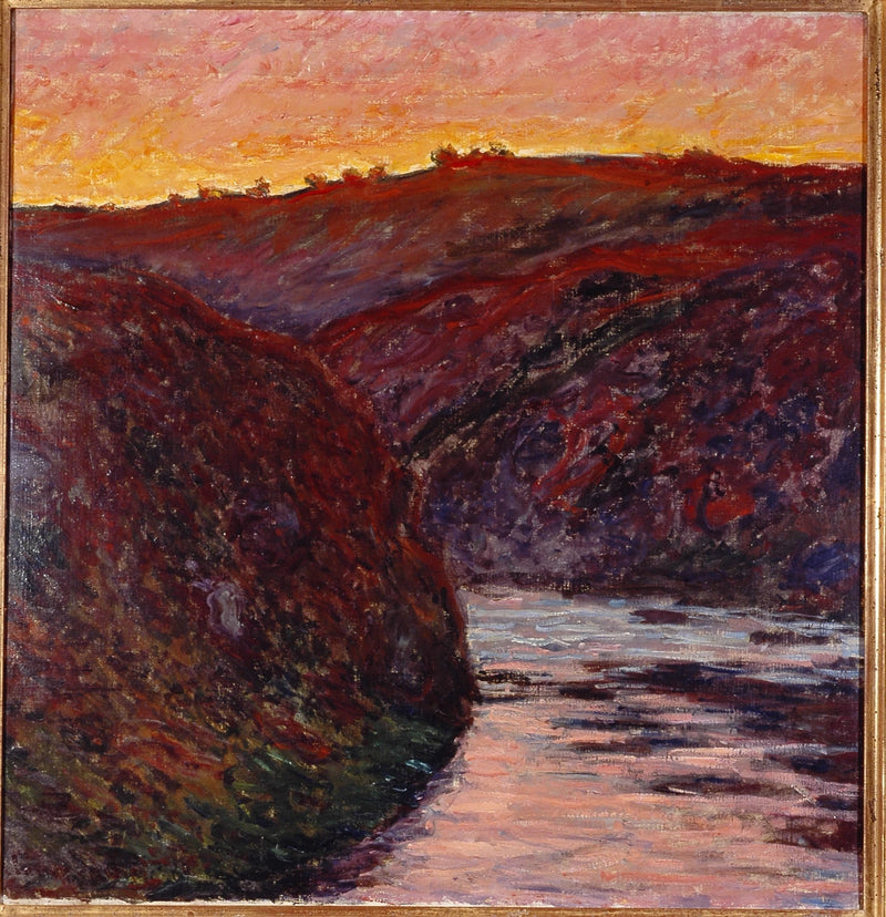Creuse-dalen, solnedgang W1226 - Claude Monet
