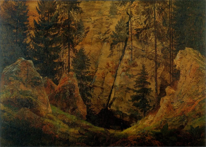 Klippe dal - Caspar David Friedrich