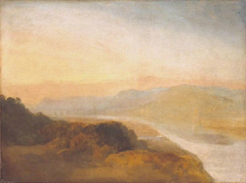 Dal med en Fjern Bro og Tårn - J. M. W. Turner