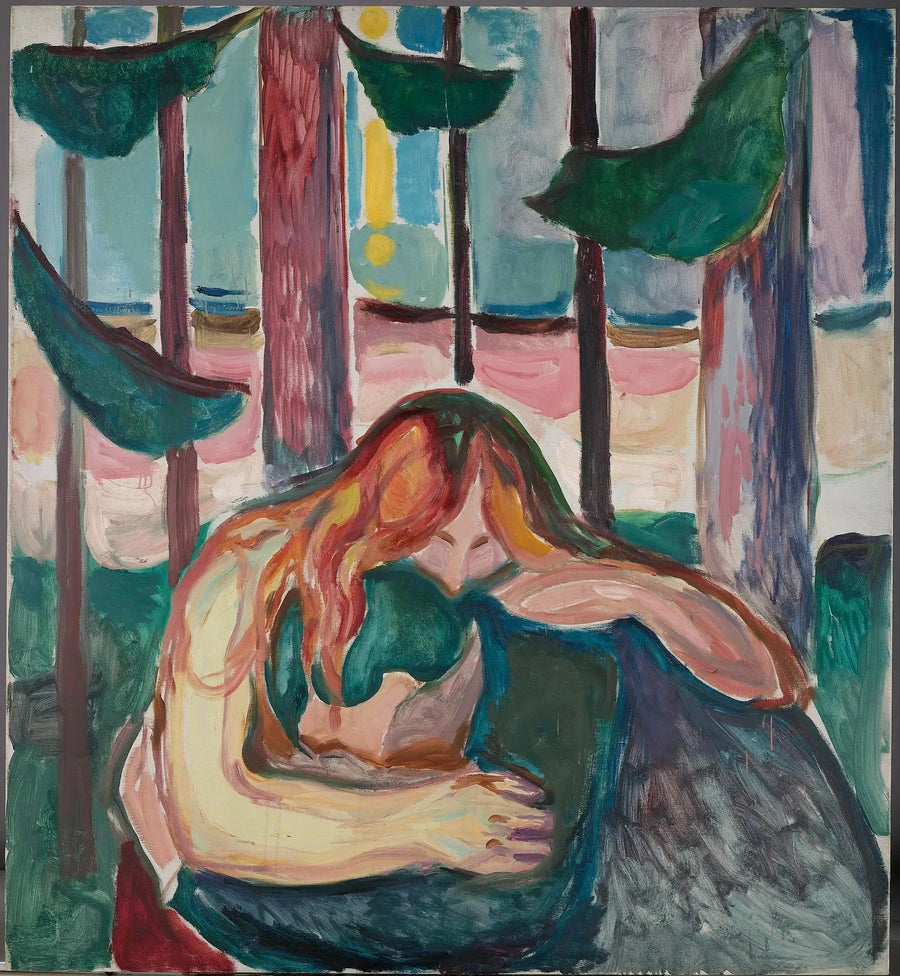Vampyr i skoven - Edvard Munch