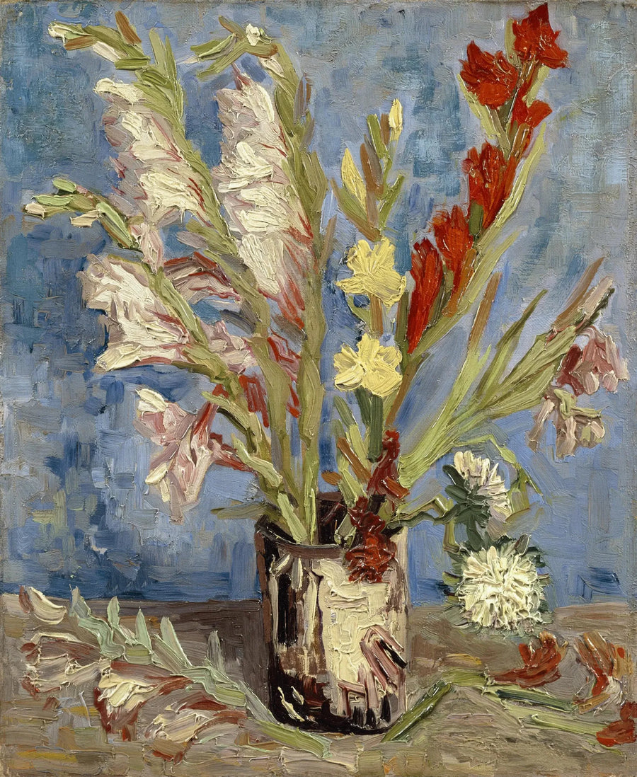 Vase med gladiolus og kinesiske asters - Vincent van Gogh