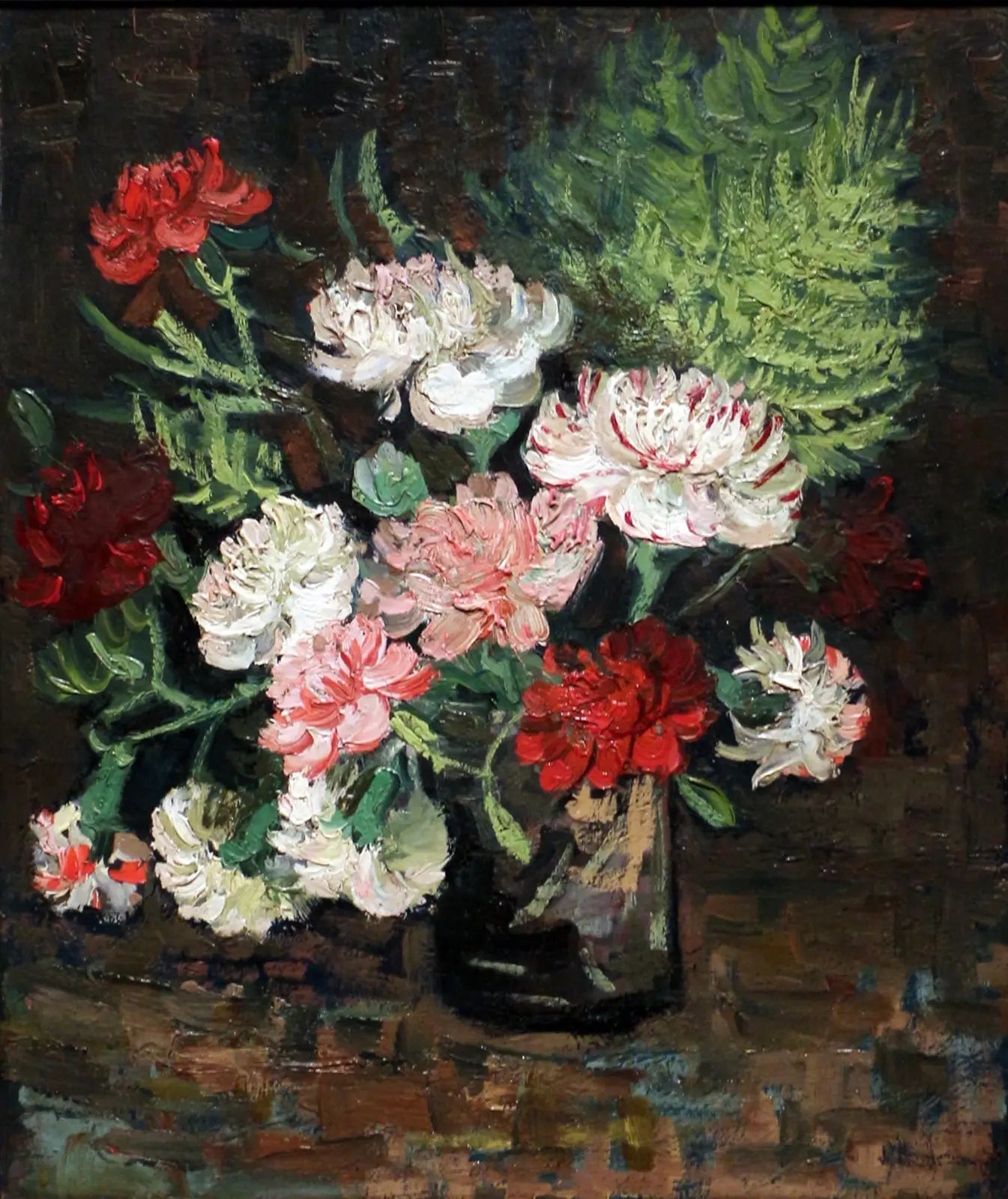 Vase aux œillets - Vincent van Gogh image 1 copie peinte à la main à l’huile