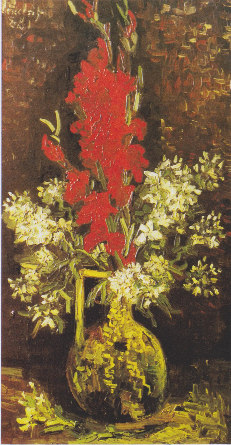 Vase med røde og hvide blomster - Vincent van Gogh