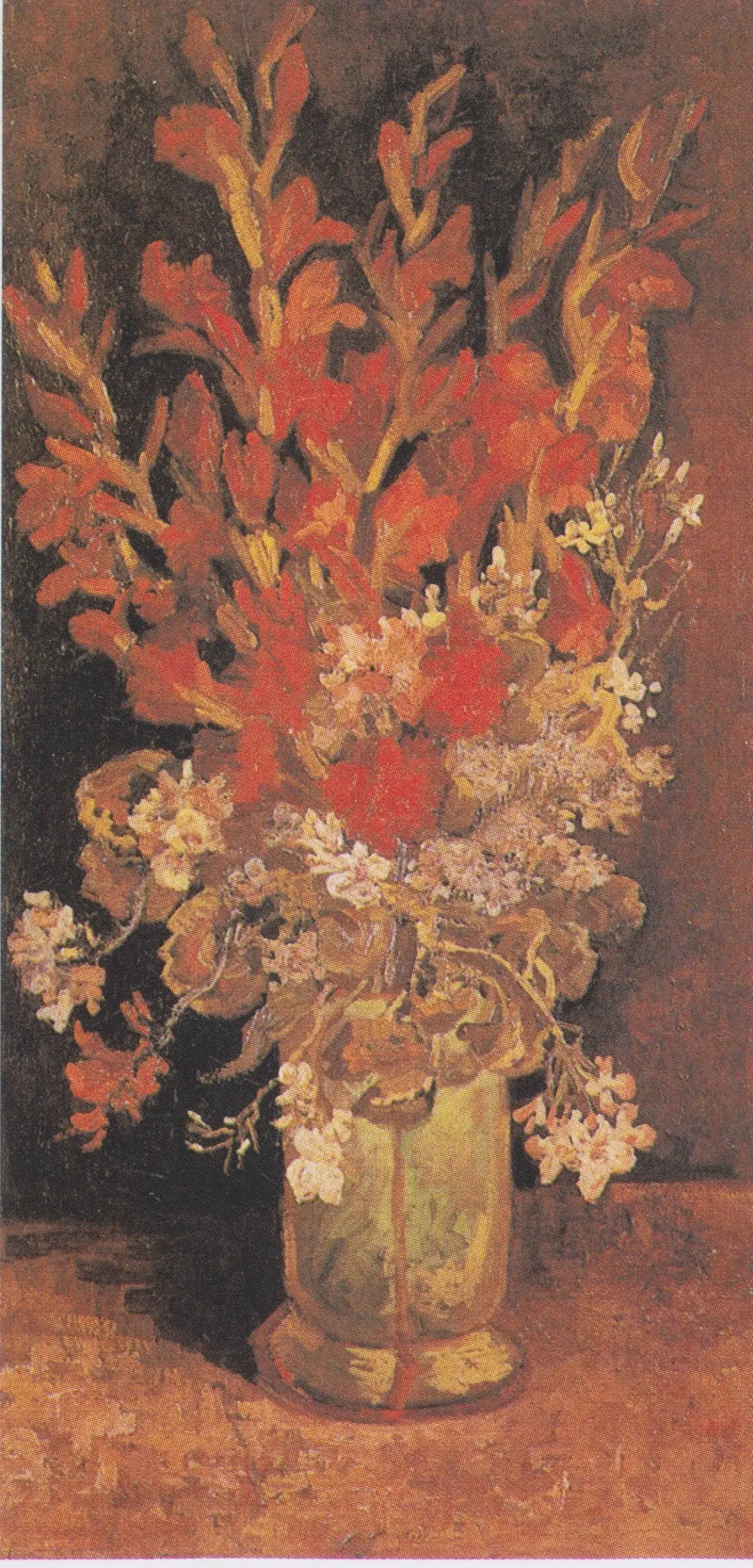 Vase med gladiolus og nelliker - Vincent van Gogh