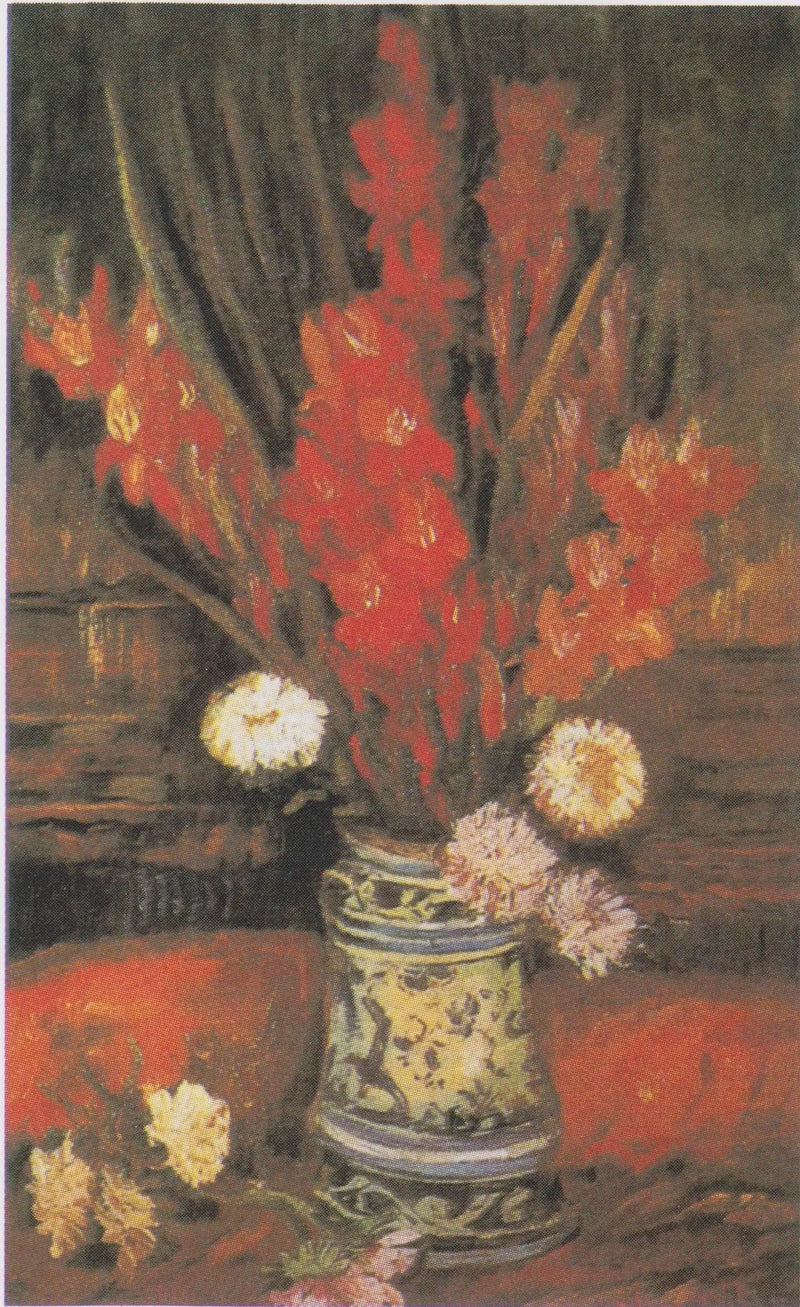 Vase med røde gladioler - Vincent van Gogh