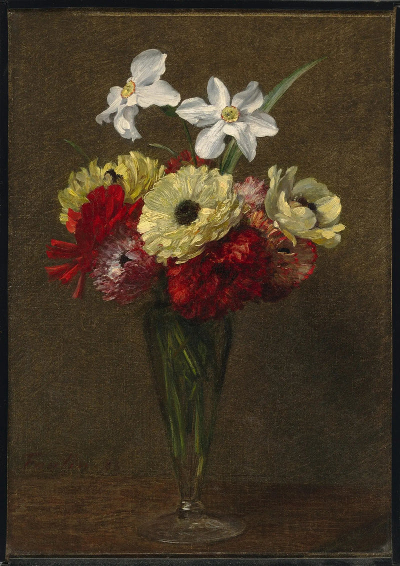 Blomster vase - Henri Fantin-Latour