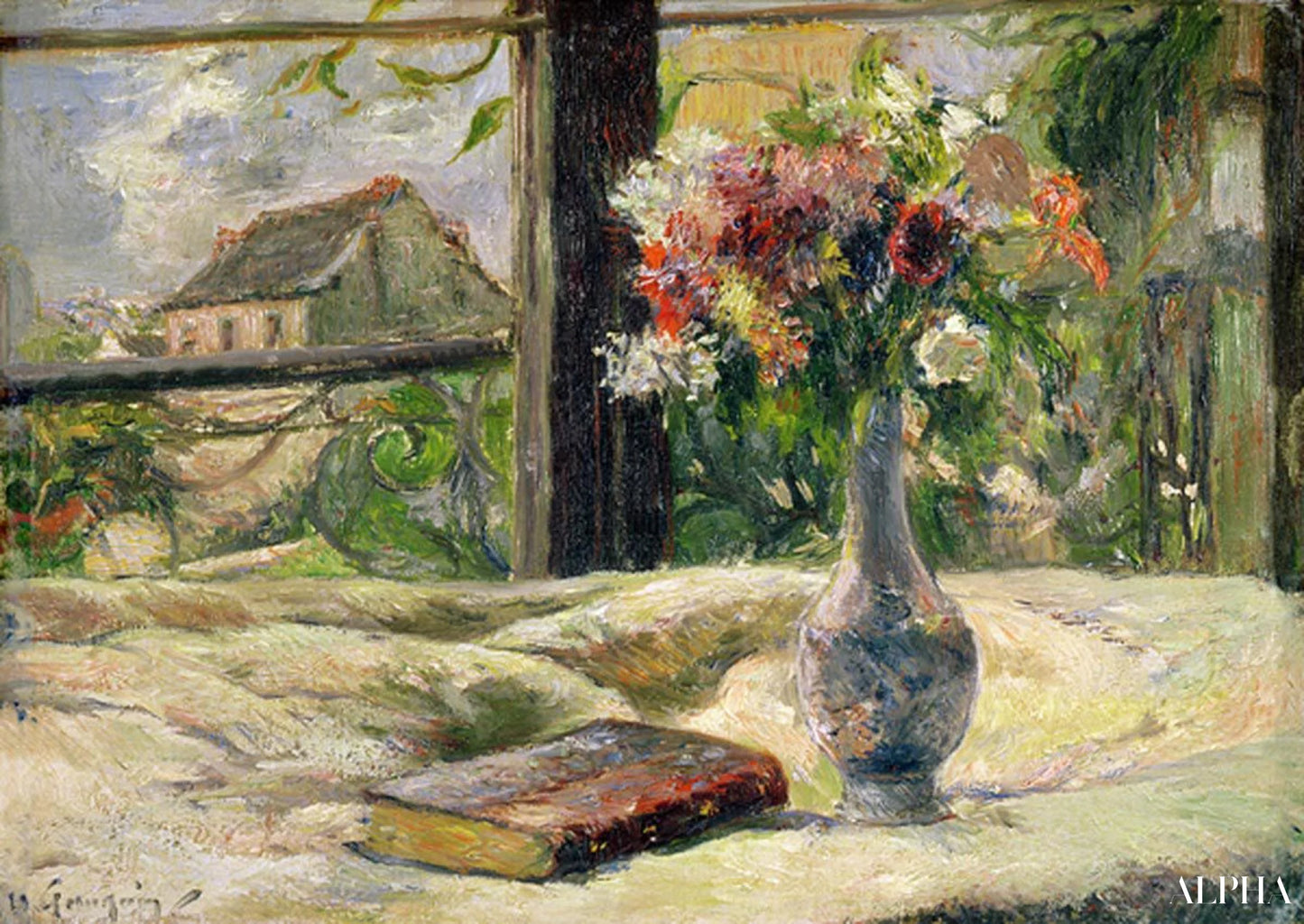 Blomsterkrukke - Paul Gauguin - Reproduktioner af malerier og højkvalitets malerier