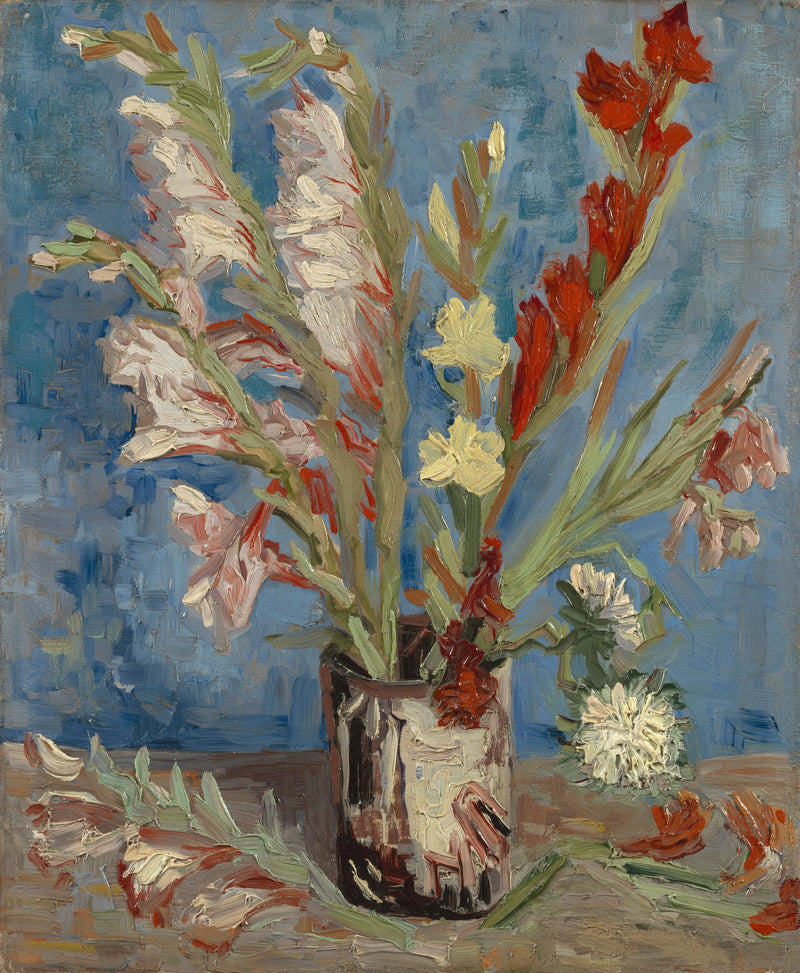 Vase med gladiolus og kinesiske asters - Vincent van Gogh