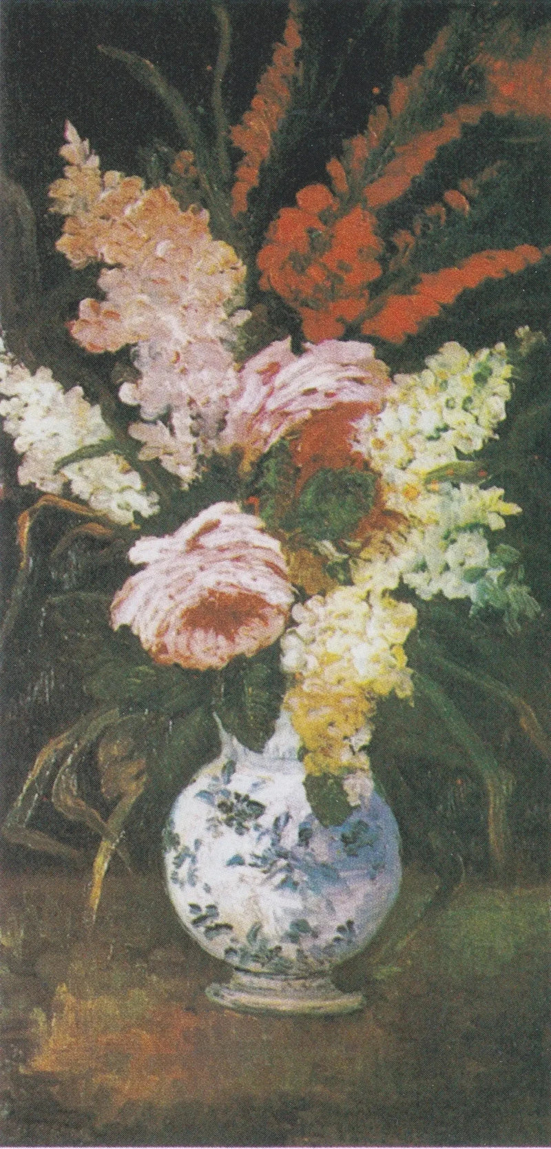 Vase med gladiolus og syrener - Vincent van Gogh
