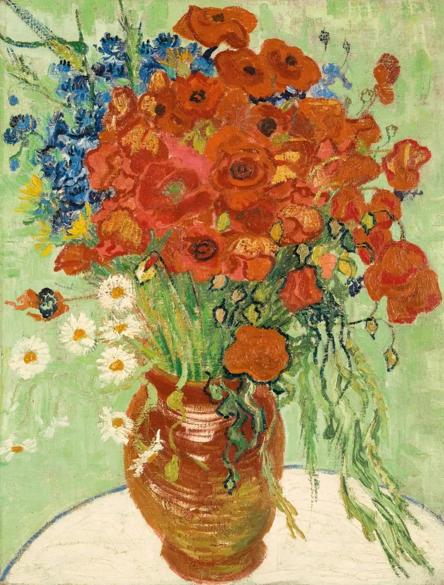 Vase med margueritter og valmuer - Vincent van Gogh