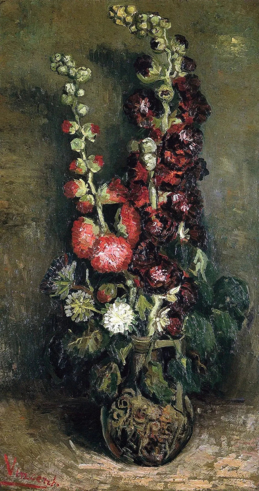 Vase med stokroser - Vincent van Gogh