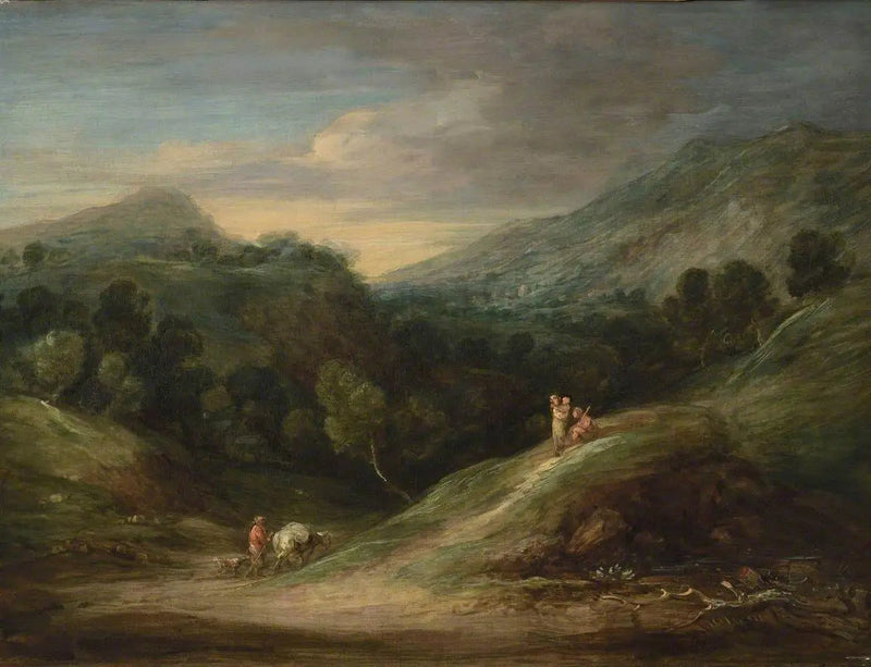 Stort skovlandskab med høje jordområder - Thomas Gainsborough