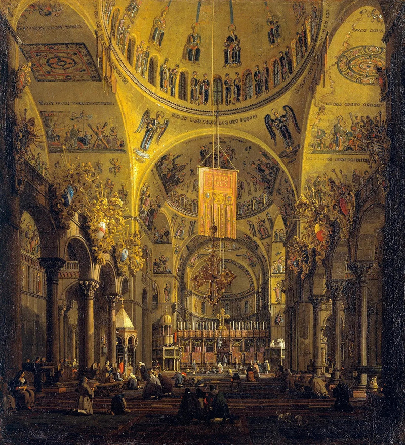 Venedig : indendørs San Marco om dagen - Canaletto