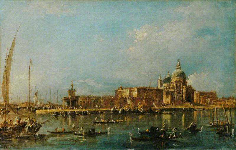 Venedig: Die Dogana med Santa Maria della Salute - Francesco Guardi