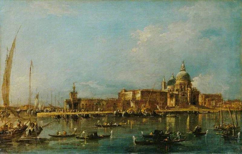 Venedig: Die Dogana med Santa Maria della Salute - Francesco Guardi