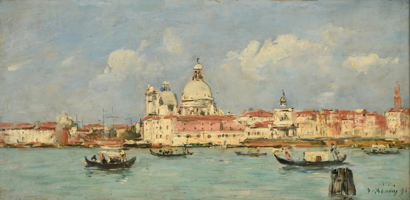 Venedig. Toldstedet og Notre-Dame-de-la-Salute - Eugène Boudin
