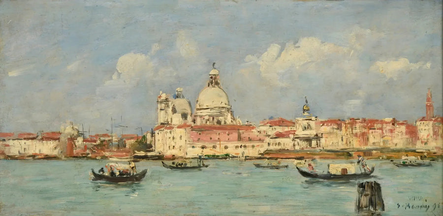 Venedig. Toldstedet og Notre-Dame-de-la-Salute - Eugène Boudin