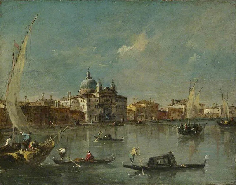 Venedig: La Giudecca med Zitelle - Francesco Guardi